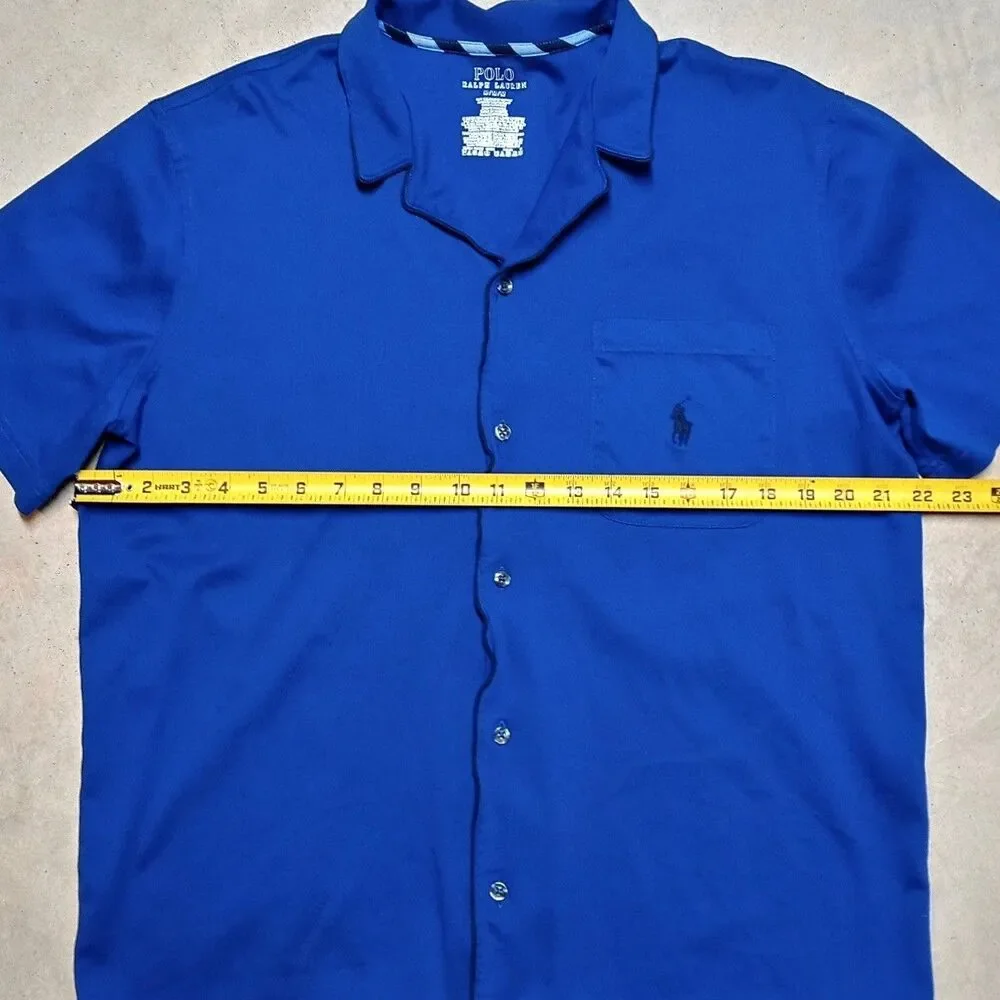 Polo Ralph Lauren Pajama Shirt Size MEDIUM Button PJ Sleepwear Night Top